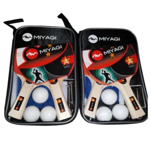 SET 2 RAQUETA,PARAL, TENIS DE MESA MIYAGI