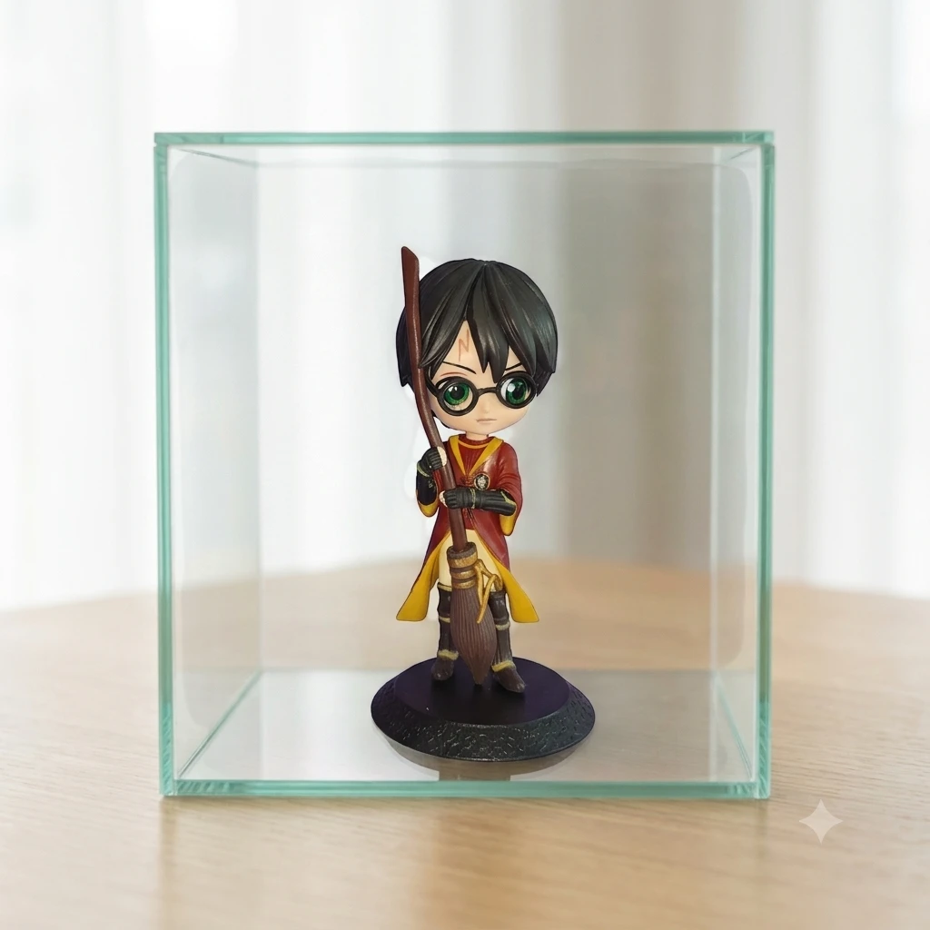 Figura Harry Potter Quidditch con Escoba, Uniforme y Base de Exhibición - Imagen 2