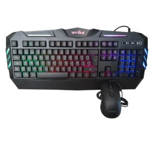 Teclado y mouse Gamer Weibo WB-520 RGB USB Negro