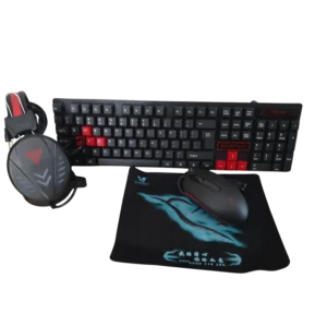 Combo Gamer 4 En 1 Teclado Diadema Tapete Audifonos Mouse K60
