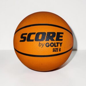 Balón de baloncesto de caucho naranja Score by Golty tamaño número 6 para entrenamiento y recreación.