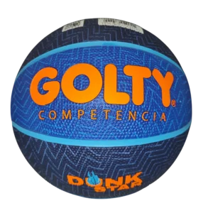 Balón de baloncesto Golty Dunk Star No.7 color azul diseñado para competencia profesional con agarre antideslizante y alta durabilidad
