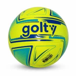 Balón Golty Space verde para fútbol sala sobre fondo blanco.