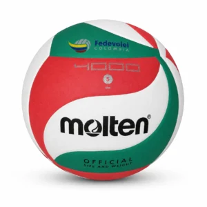 Balón de voleibol Molten Sensi V5M4000 P.U. No. 5 verde, rojo y blanco