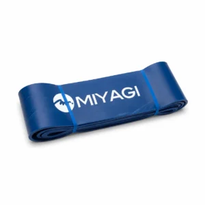 Banda de resistencia Miyagi Power Band azul de 65 mm fabricada en látex