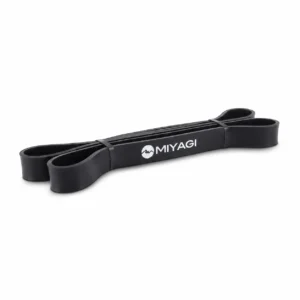 Banda de resistencia Miyagi Power Band negra de 22 mm fabricada en látex