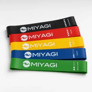 Set de bandas planas Miyagi MLB001-5 con cinco niveles de resistencia