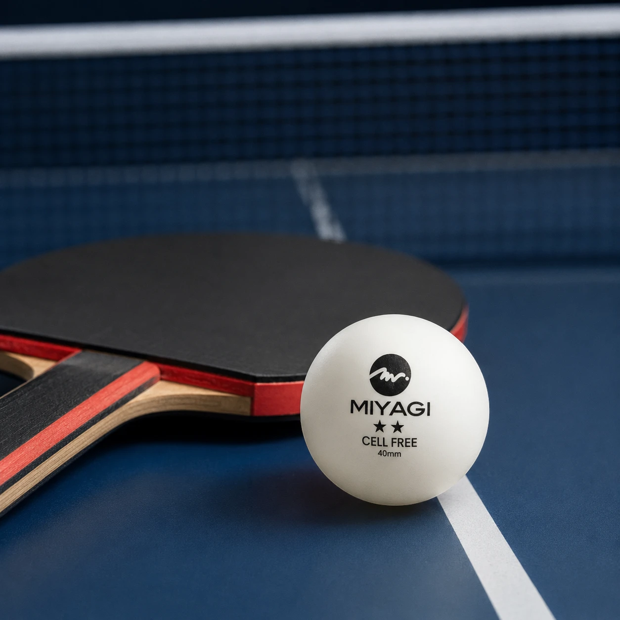 Bolas de Tenis de Mesa Miyagi Tournament 2 Estrellas 40 mm Blancas x6 - Imagen 3