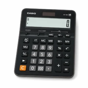 : Calculadora Casio GX-14B original negra con pantalla extra grande de 14 dígitos