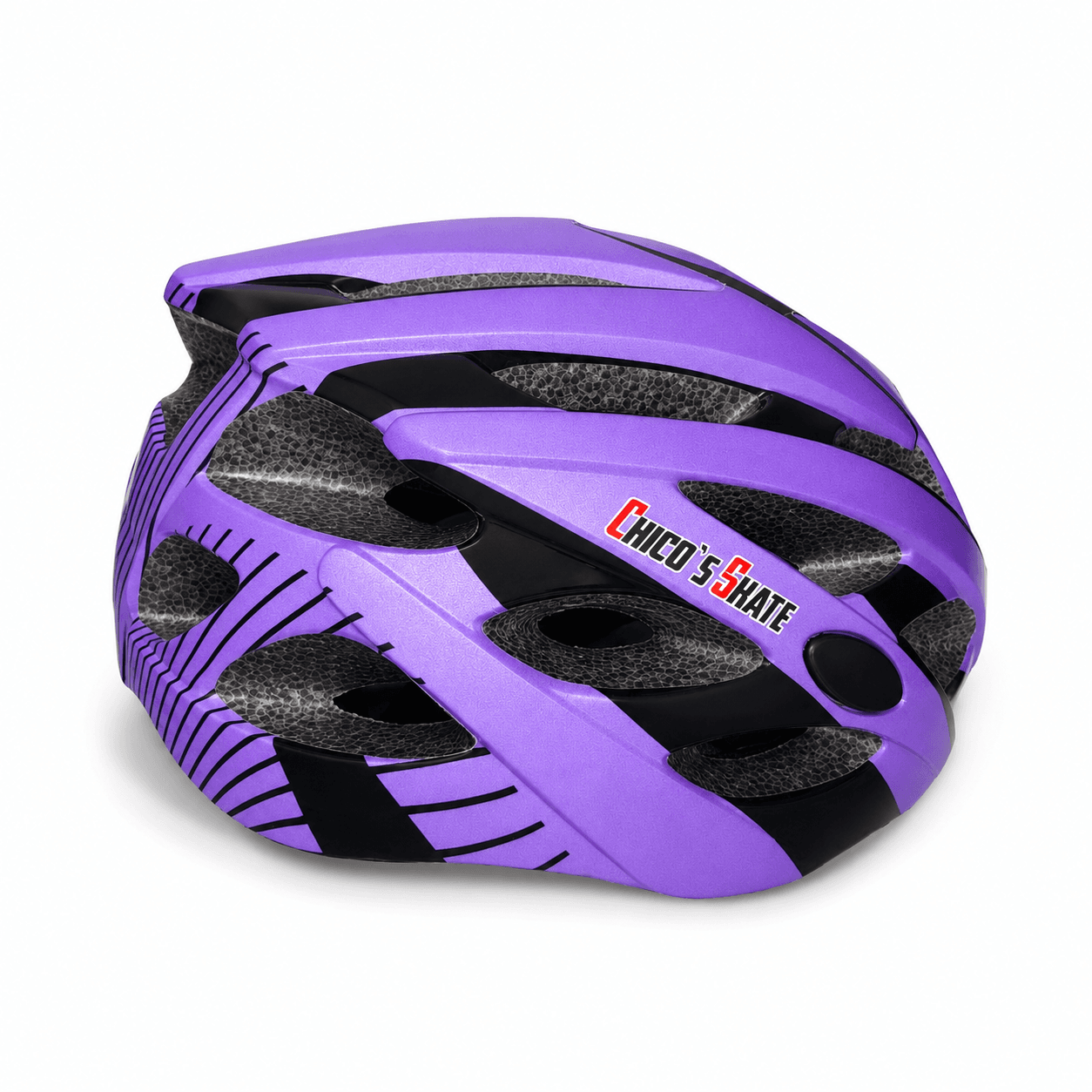 Casco Deportivo Chico’s Skate Ventilado gris-negro , Morado o Negro - Imagen 2