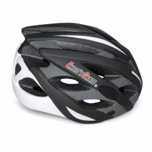 Casco deportivo Chico’s Skate gris y negro con ventilación sobre fondo blanco.