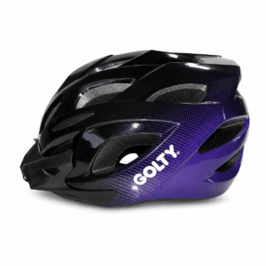 Casco Golty Skate Max negro y púrpura con ventilación sobre fondo blanco.
