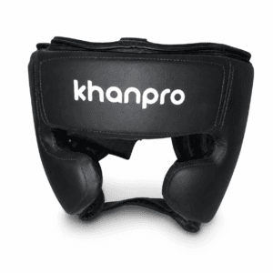 Casco protector de boxeo Khanpro 917 PU negro talla L, vista frontal