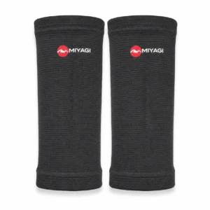 Par de coderas elásticas Miyagi M6308 negras para entrenamiento