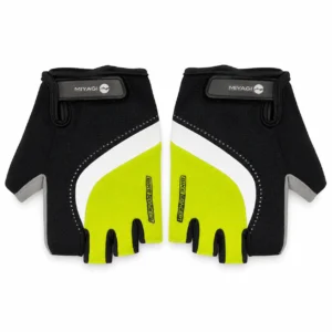Par de guantes deportivos Miyagi 018756 negros, blancos y amarillo neón