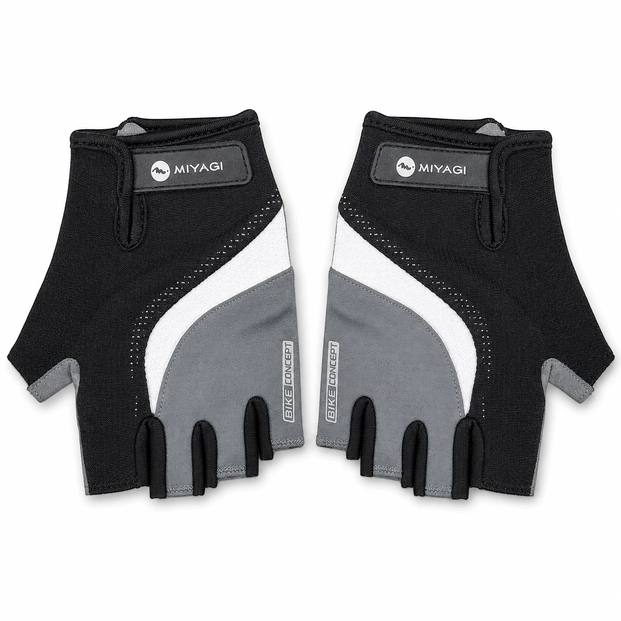 Guantes deportivos Miyagi 018756 negros, blancos y grises en talla L