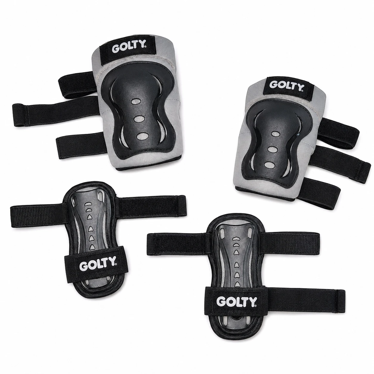 Kit Golty Skate Max talla M con rodilleras y muñequeras abiertas