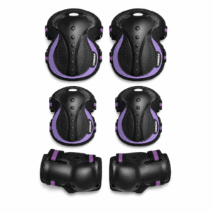 Kit Cougar MH860 negro y morado con seis protecciones para patinaje