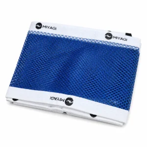 Malla Miyagi amateur de nylon azul para tenis de mesa, medida 6 × 72 pulgadas.