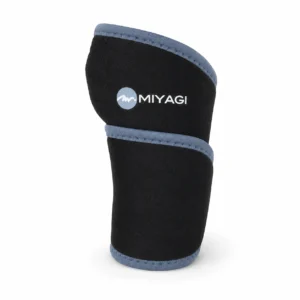 Muñequera de neopreno Miyagi M083A negra en vista frontal