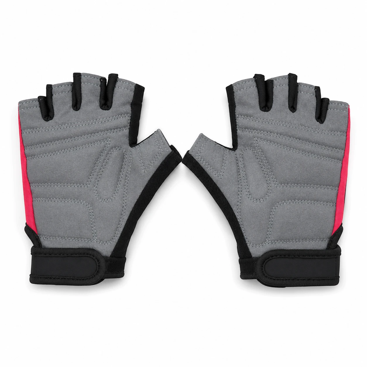 Guantes Deportivos Miyagi 61011B Gris y Rosado para Gimnasio - Imagen 3