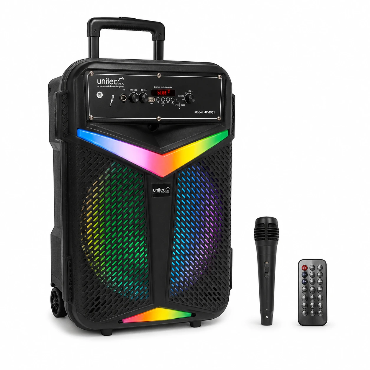 Parlante Portátil Unitec JP-1901 de 12″ Bluetooth con Micrófono - Imagen 2