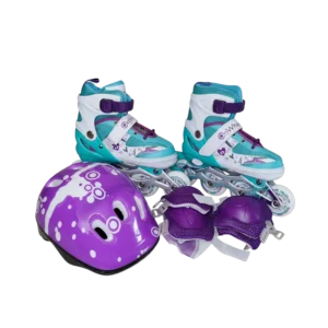 Combo de Patines en linea Onwheels 8101 + Kit de Protección + Casco + Rueda con luz