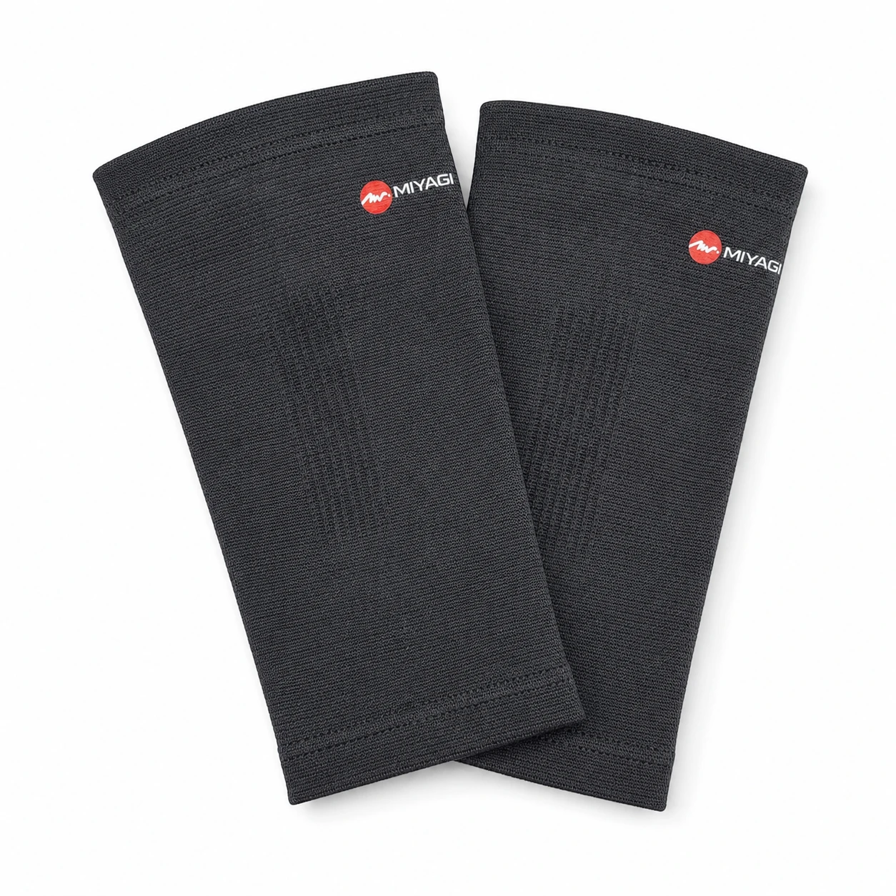 Par de rodilleras elásticas Miyagi M6701 negras para entrenamiento