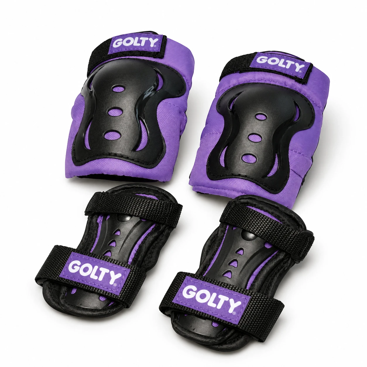 Rodilleras y Muñequeras Golty Skate Max Negro Púrpura