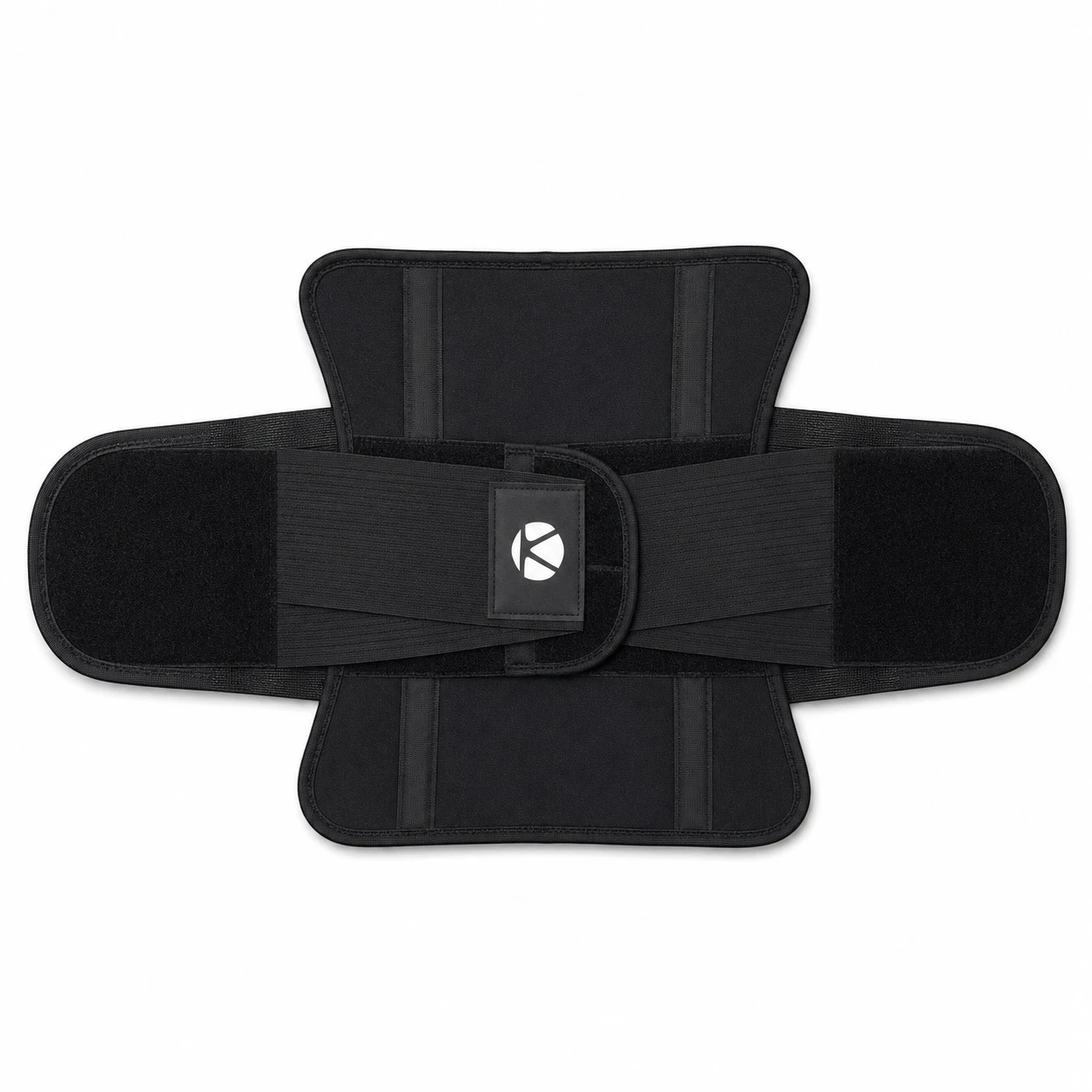 Soporte lumbar Khanpro K833 talla L abierto con correas y puntos de soporte