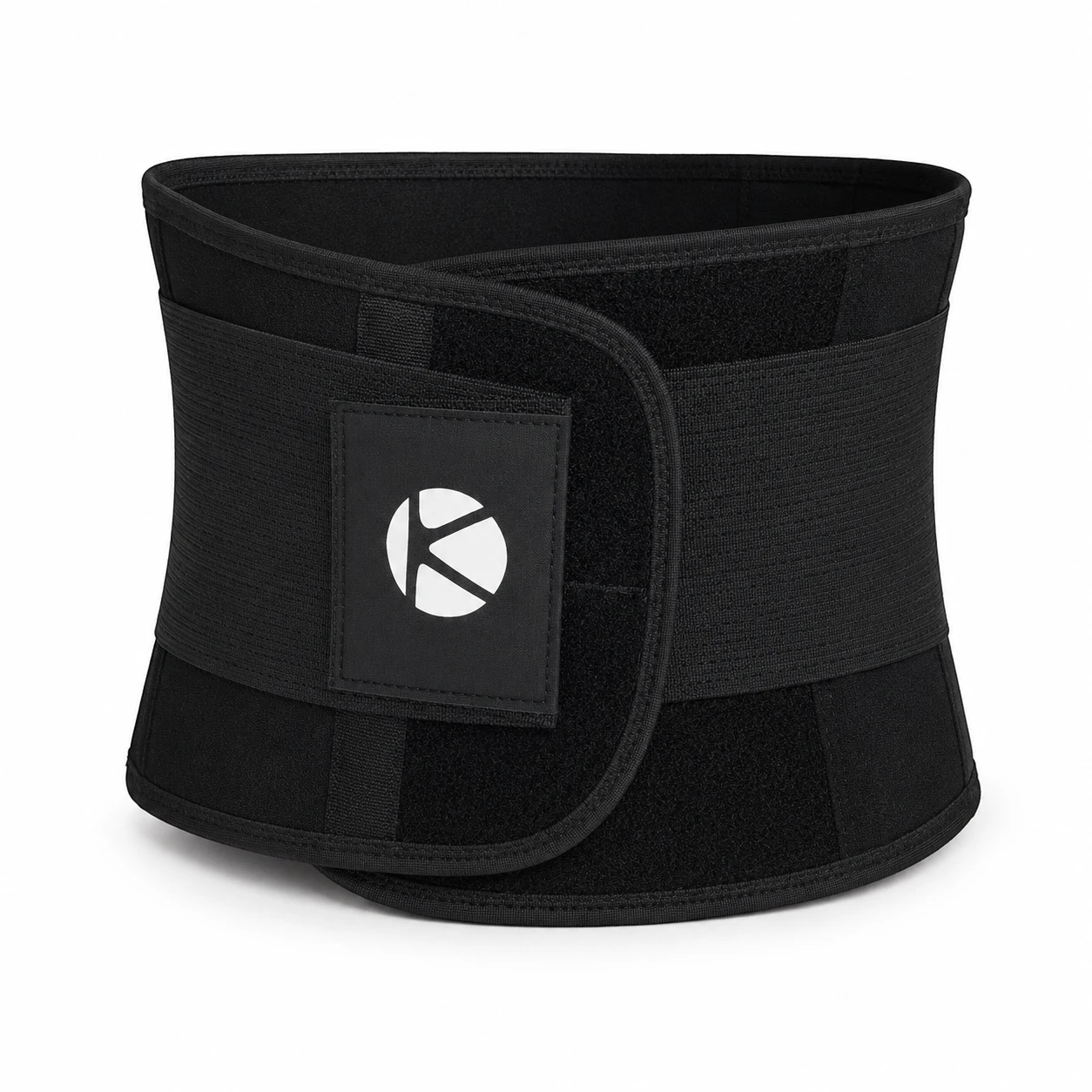 Soporte lumbar Khanpro K833 negro talla L con cierre y correa ajustable