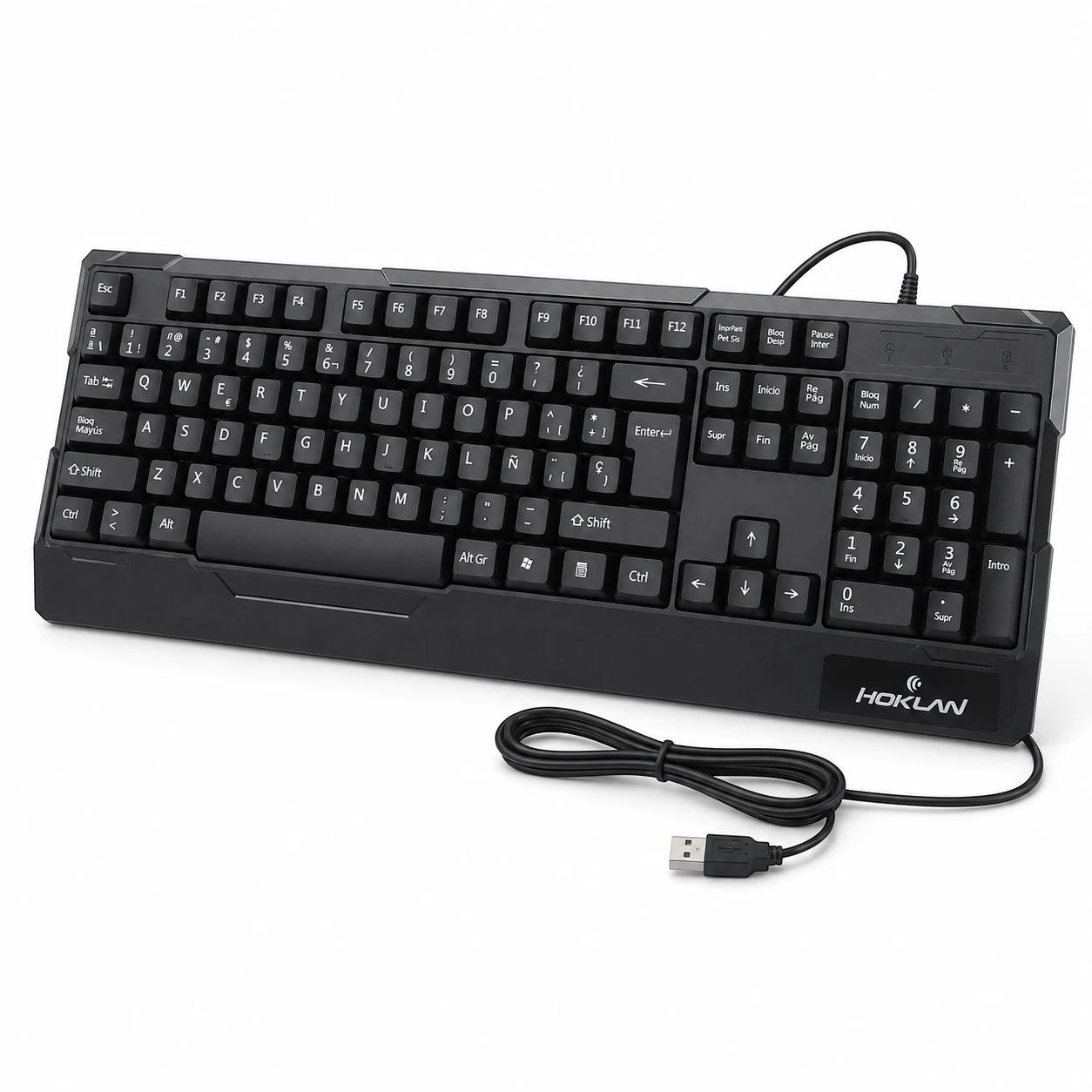 Teclado profesional Hoklan HK-K2642 alámbrico con cable USB