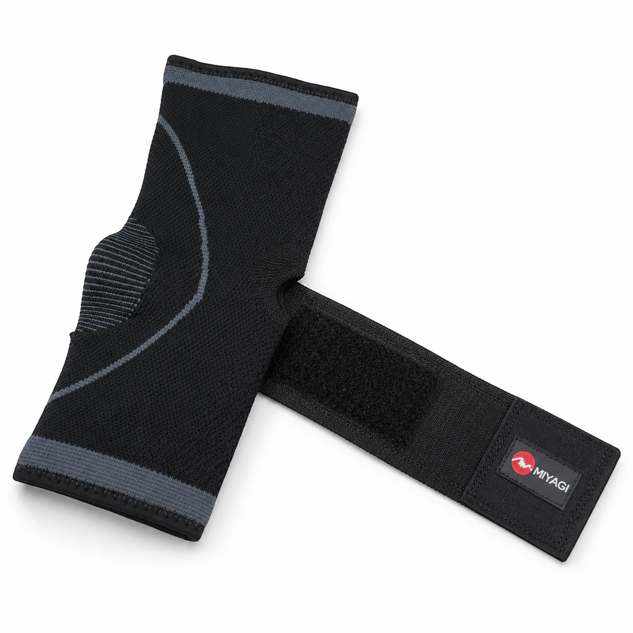 Tobillera con Strap Miyagi M7010 Negra y Gris – Tallas S y M - Imagen 2