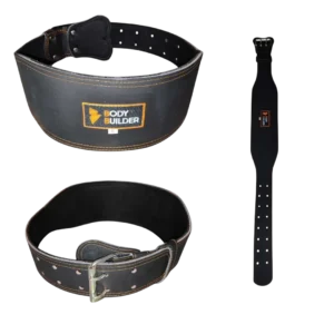 CINTURON PARA LEVANTAR PESAS EN CUERO M-L