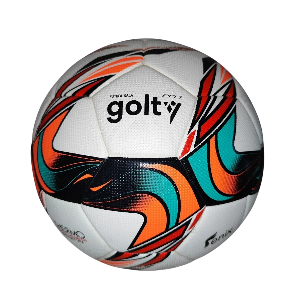 Balón Microfútbol Profesional Golty Traditional blanco oficial para competencia y entrenamiento de alto rendimiento.