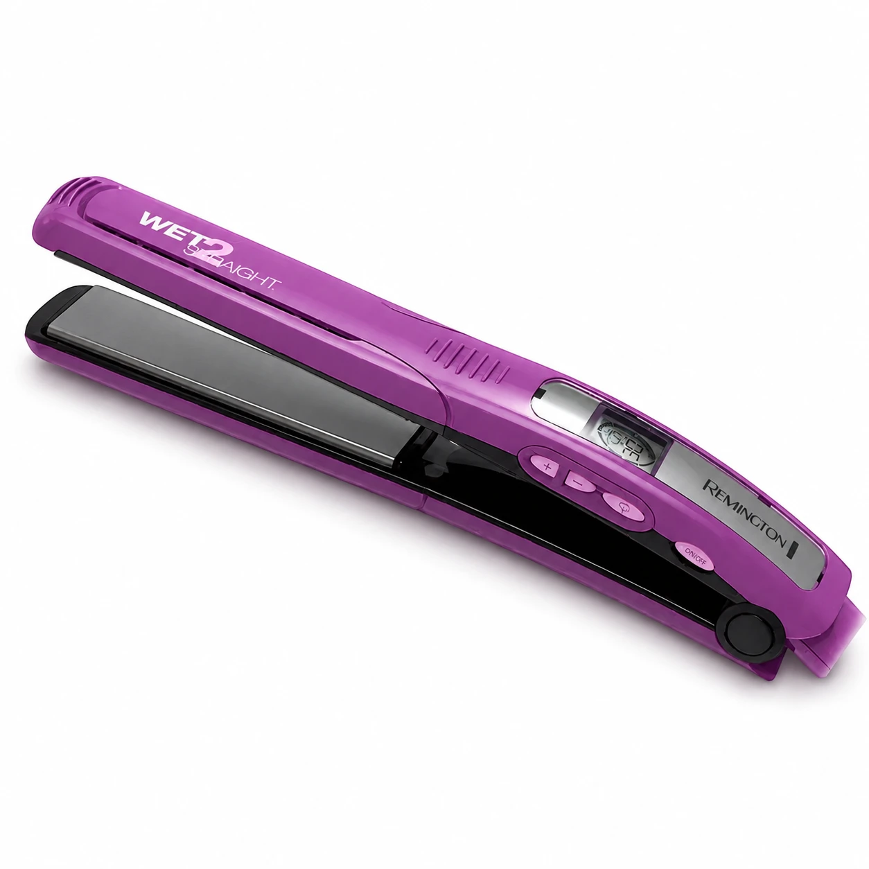 Plancha Remington Wet2Straight 2 en 1 morada para cabello húmedo y seco