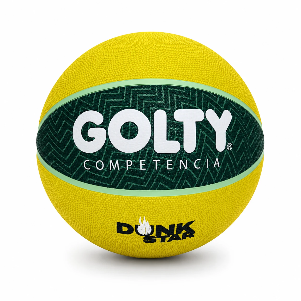 Balón de baloncesto Golty Dunk Star No. 7 verde de competencia