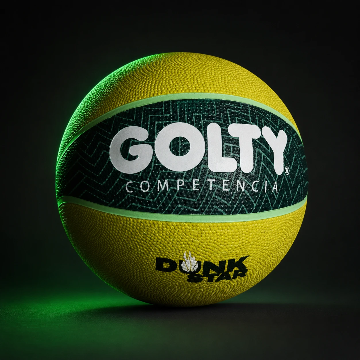 Balón de baloncesto Golty Dunk Star No. 7 verde detalle