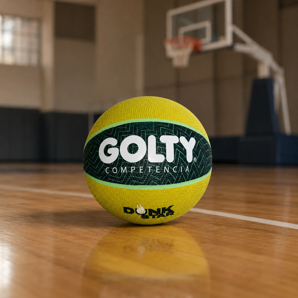 Balón de Baloncesto Golty Dunk Star No. 7 Verde de Competencia - Imagen 3
