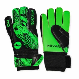 Par de guantes de arquero Miyagi Blast MG014 talla 7 en color verde y negro