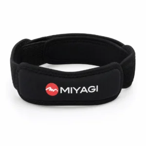 Rodillera de neopreno tipo strap Miyagi M6744 negra y ajustable