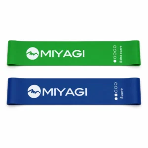 Set de bandas planas Miyagi MLB001-2 verde extra suave y azul suave